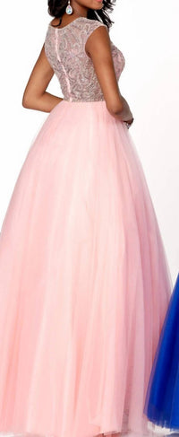 Karishma Creations Women's Prom Dress in pink silver - women's dress - detail view