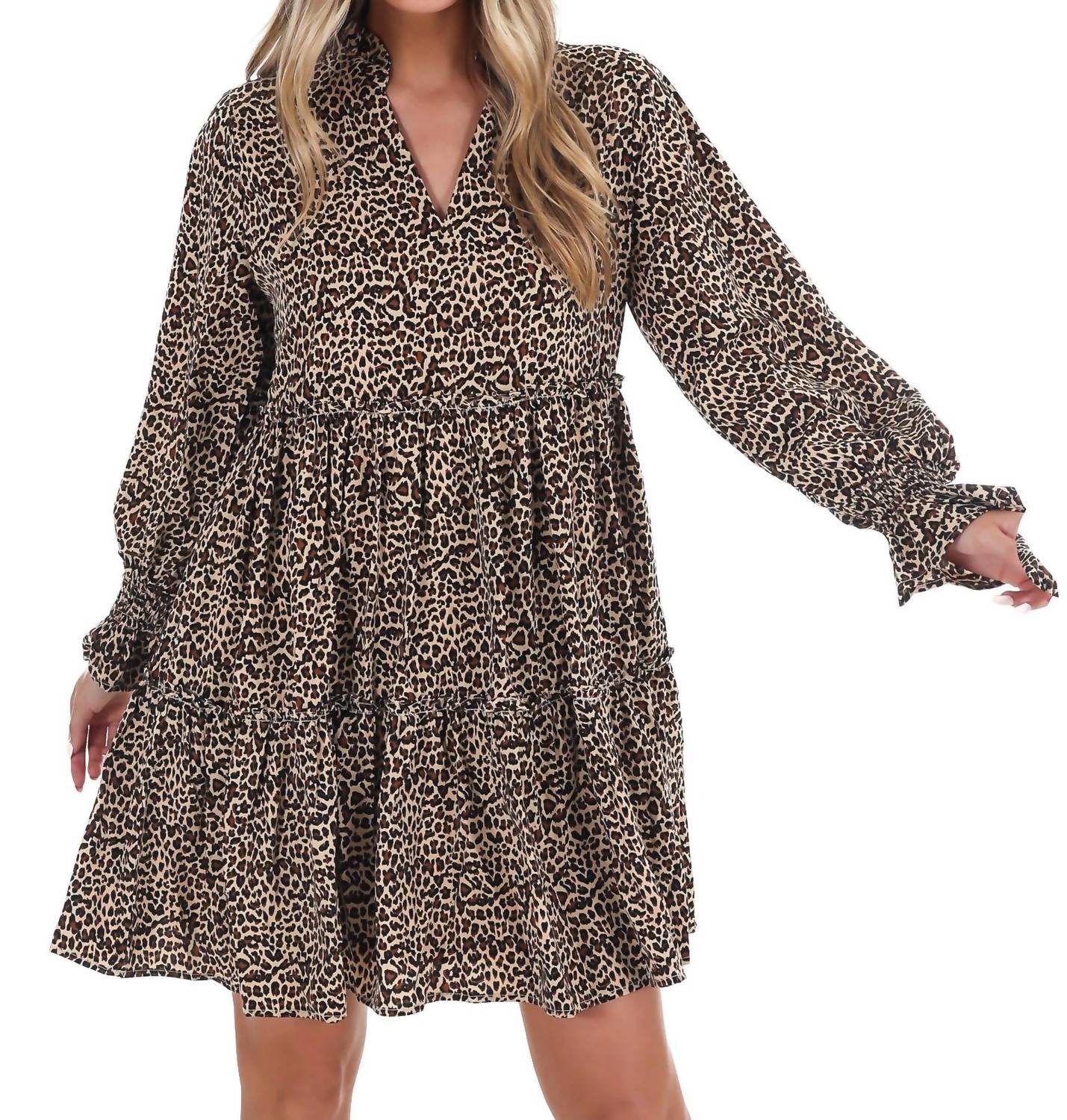 She + Sky - Out Of The Woods Leopard Mini Dress