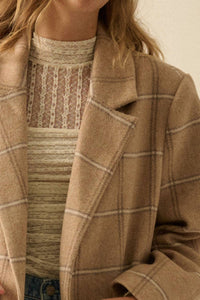 Promesa - Herringbone Tweed Coat