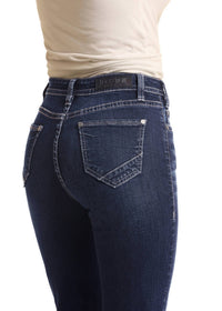 Rock & Roll Denim - Women's High Rise Extra Stretch Button Fly Trouser Jeans