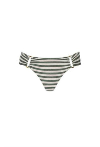 PQ Swim Meadow Detail Fanned Bikini Bottom in green white - women's swimwear - alternate view