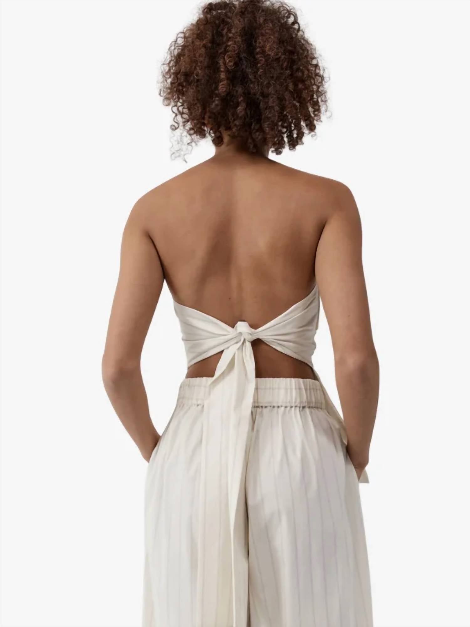 St. Agni - Women's Strapless Tie Back Top