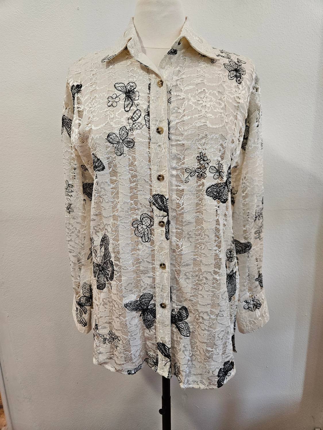 Adore - Women's Lace Butterfly Blouse