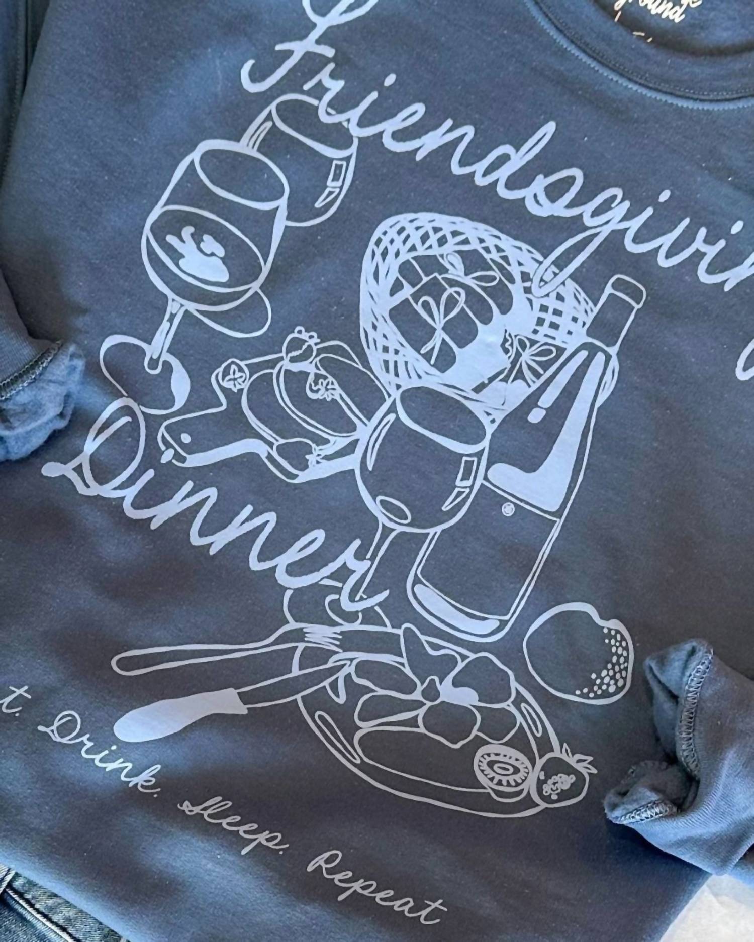 The Clandestine Underground - Friends Giving Dinner Oversized Cozy Sweatshirt