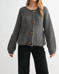 Fun 2 Fun - Chunky Knit Sweater Cardigan