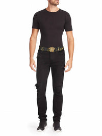 Versace - Men's La Medusa Chain Print Reversible Belt