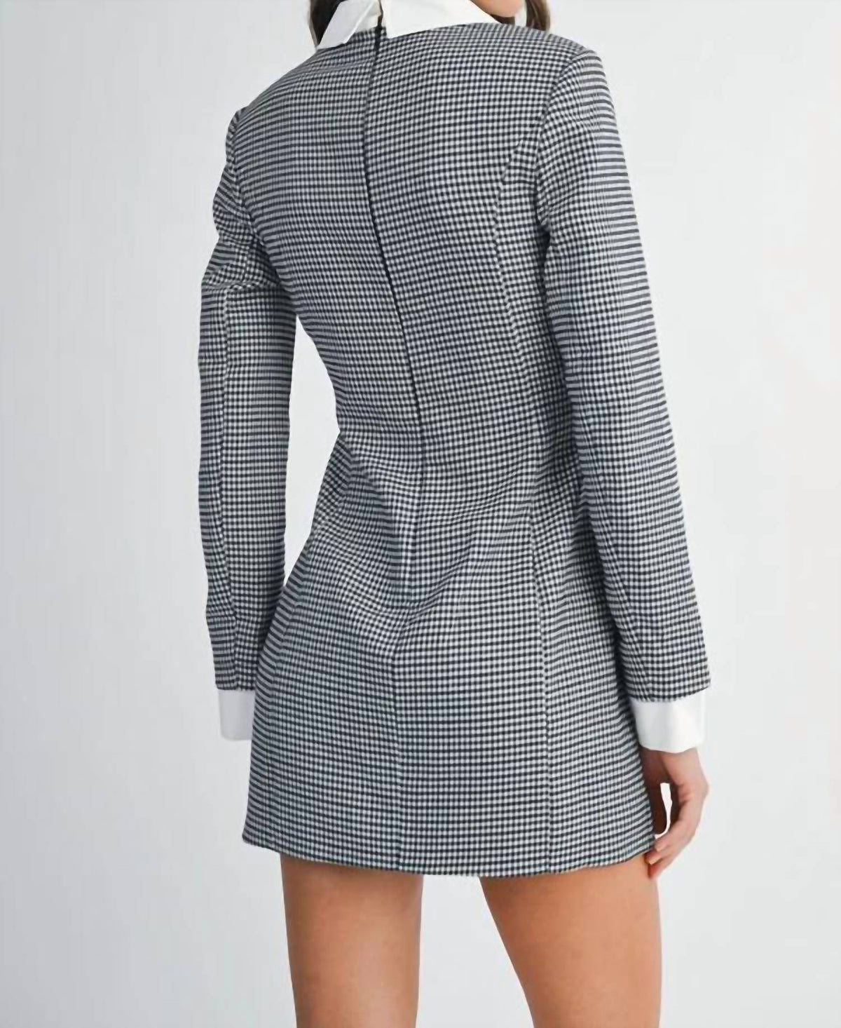 Mable - Stevie Gingham Check Button Mini Dress