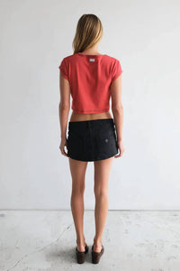 Abrand Jeans - BABYGIRL RIB CROPPED TEE