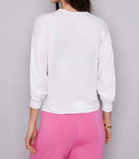 iltm Alessia Provence Sweatshirt in white - women's top - detail view