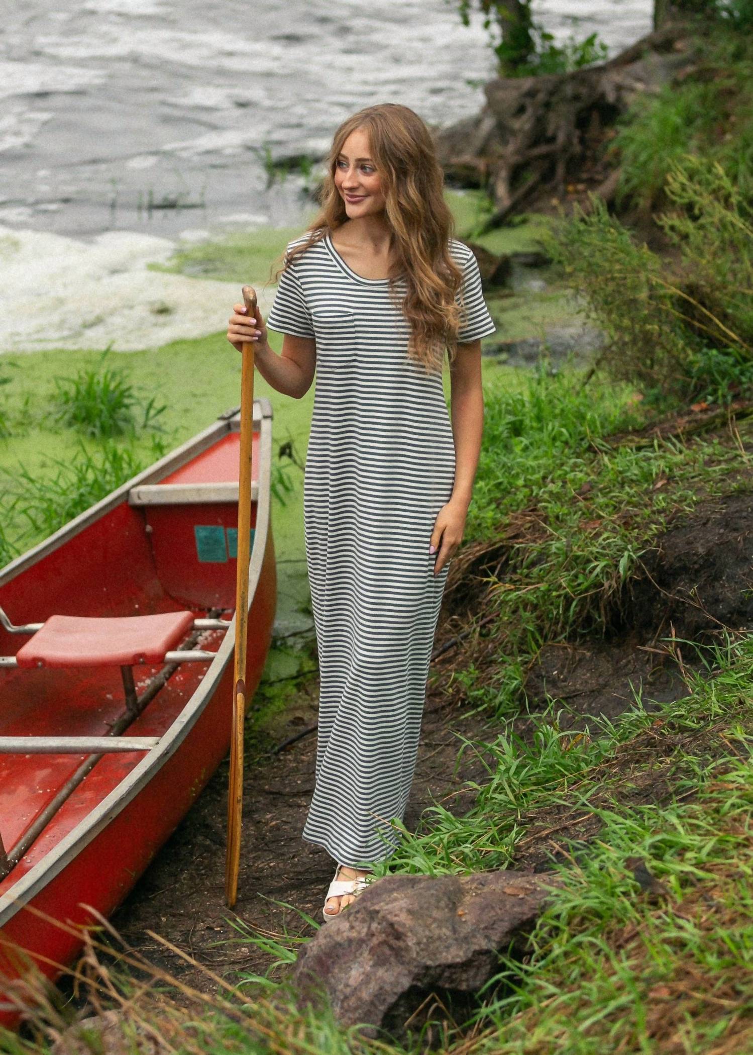 Inherit Clothing Company - Jane Stripe T-shirt Maxi Dress
