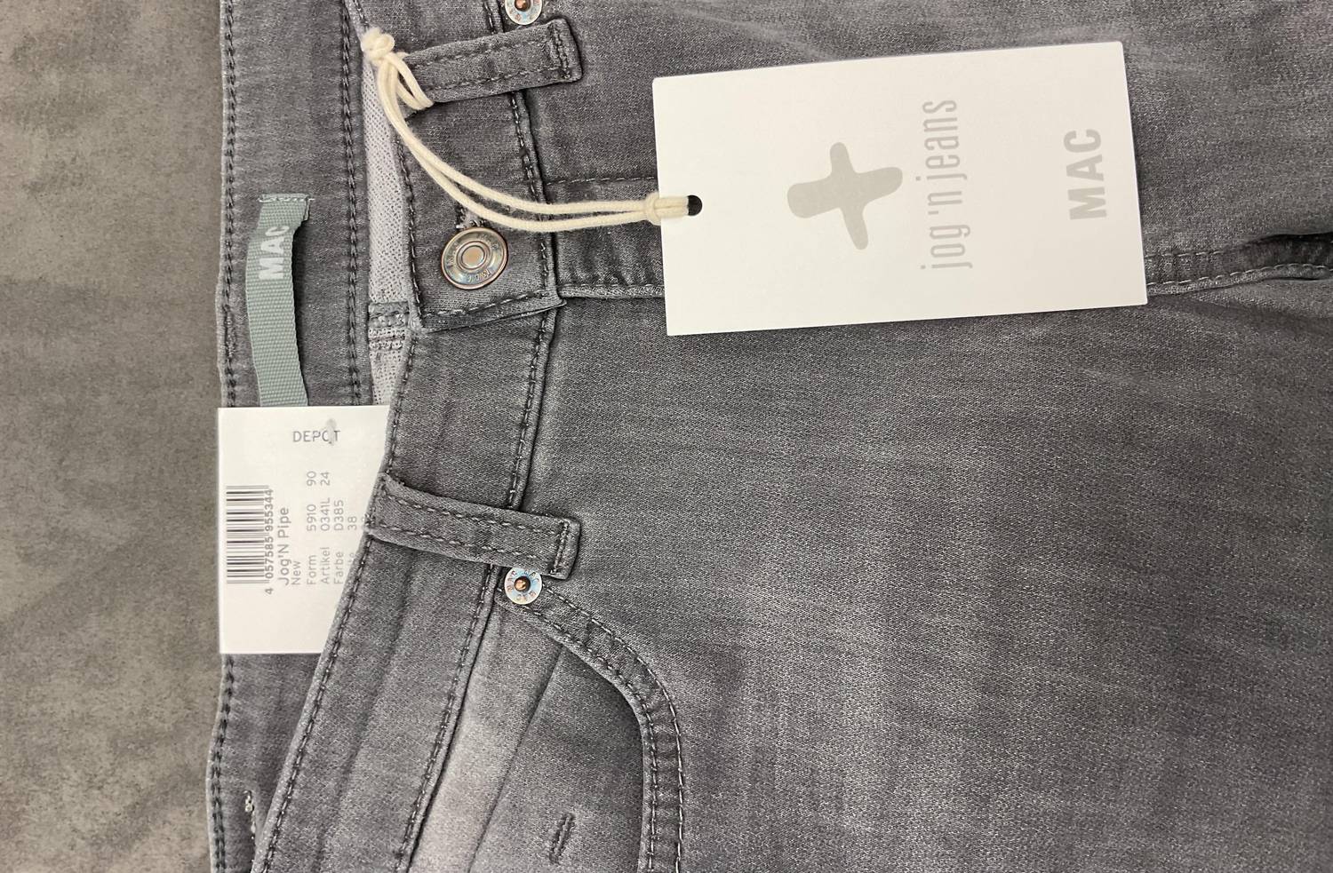 Mac - GREY JOG COTTON STRETCH JEANS