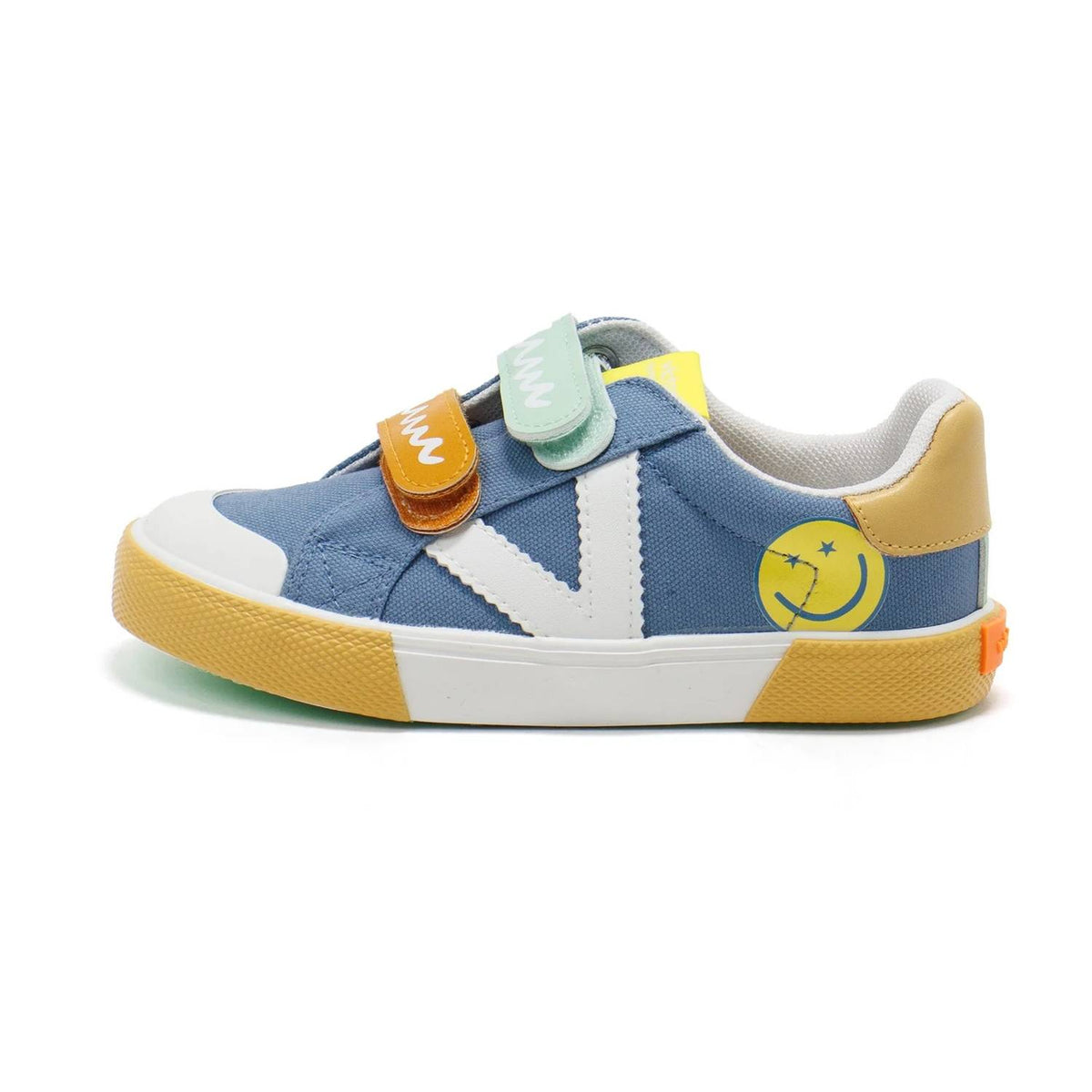 Victoria - Boy's Tribu Multicolour Print Strap Sneakers