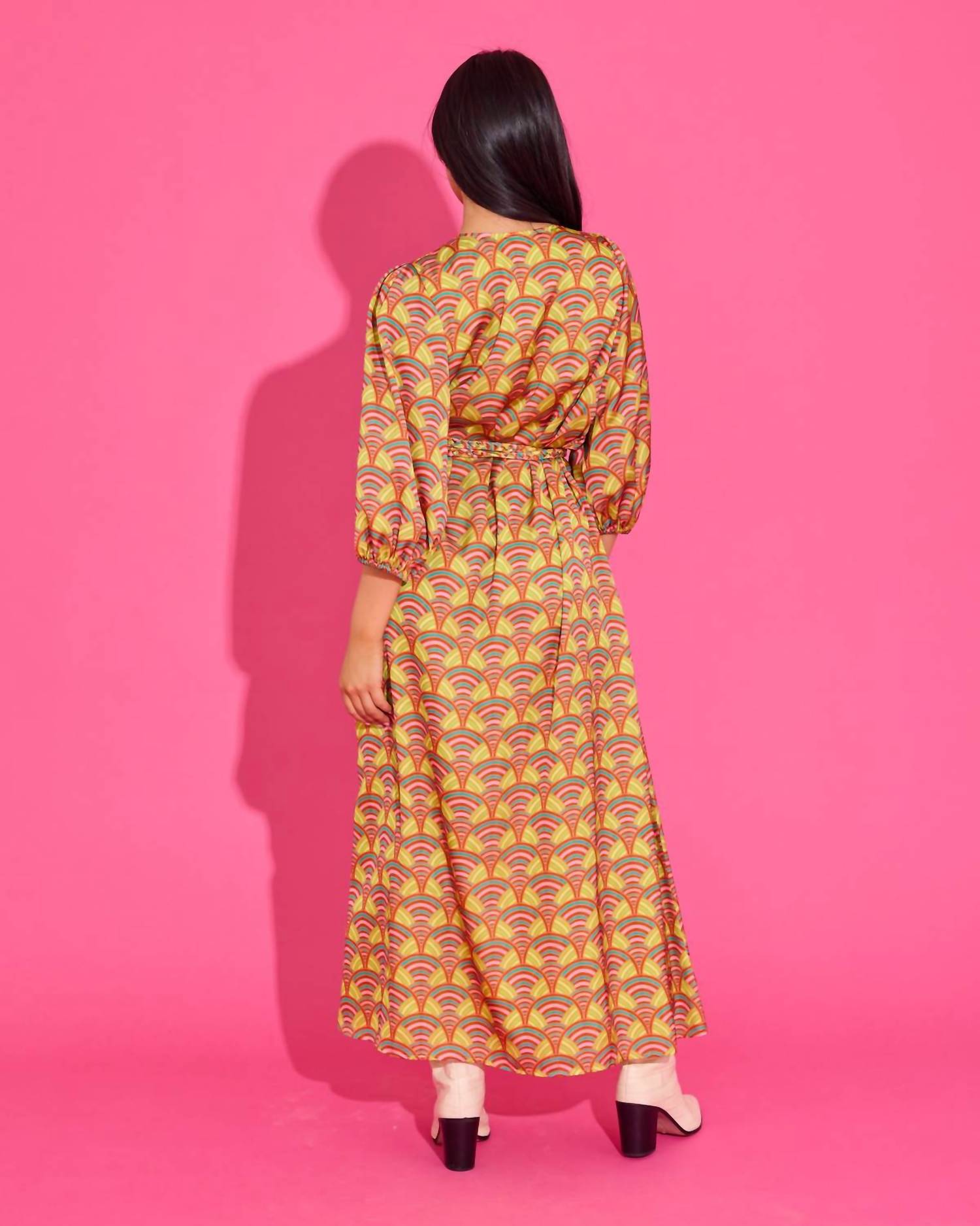 Alden Adair Lizzie Maxi Dress in tightrope - women's dress - detail view