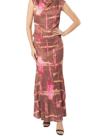 Area Stars Avery Top in rose print - women's long sleeve top - detail view