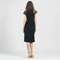 Clara Sunwoo - Mesh Cap Sleeve Midi Dress