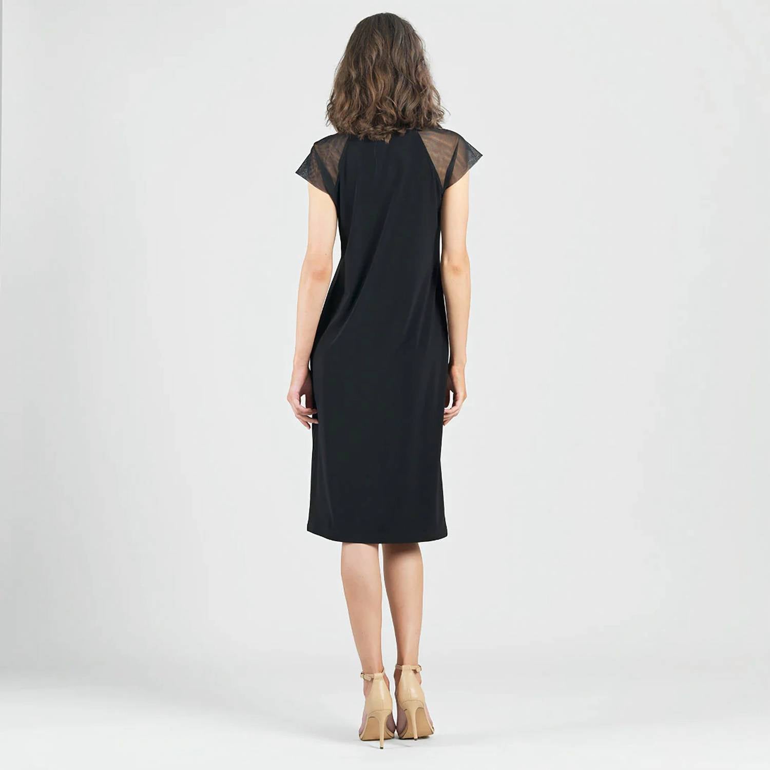 Clara Sunwoo - Mesh Cap Sleeve Midi Dress