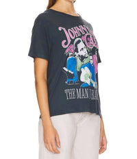 Daydreamer - Johnny Cash A Man Comes Around Boyfriend Short Sleeve Top