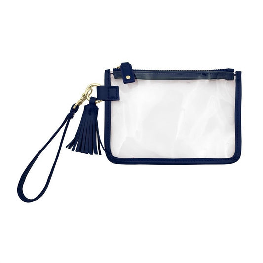 Capri Designs - Women's Game Day Clear Tassel Wristlet