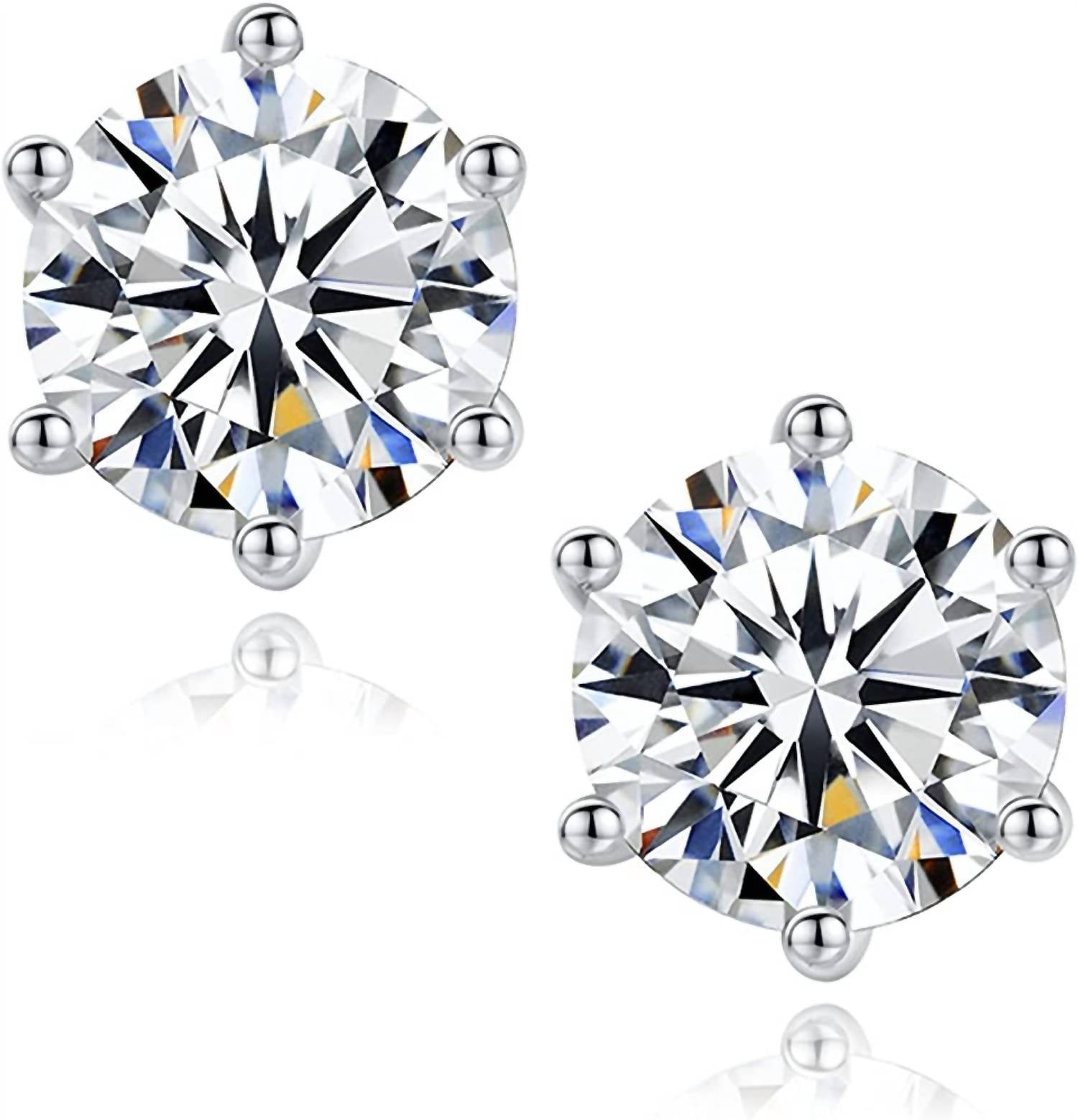 Allyanna Gifts - Women'sr Prong Moissanite Screwback Earrings