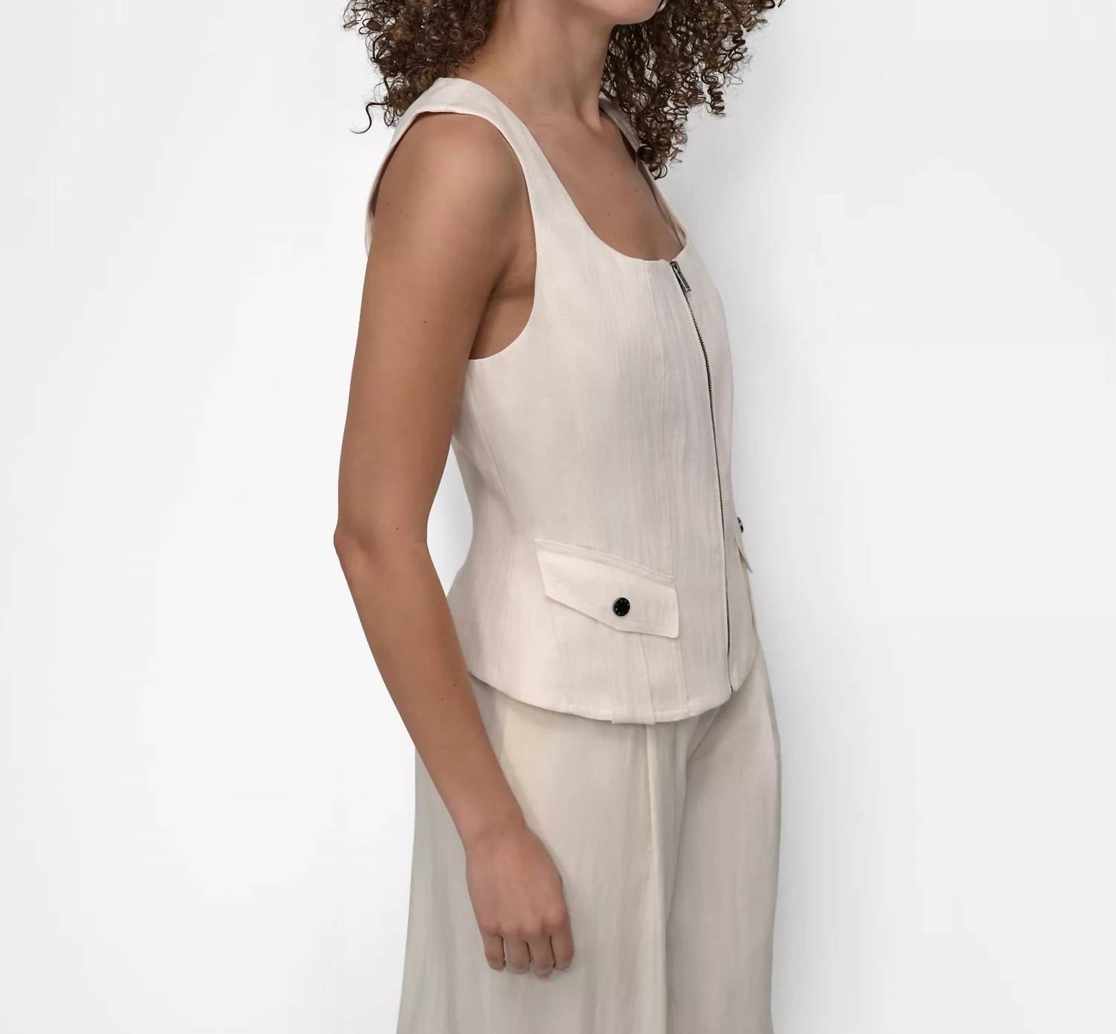 Dkny - Weathered Zip-up Vest
