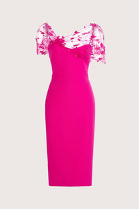Theia - Women's Gia Beaded Shawl Dress