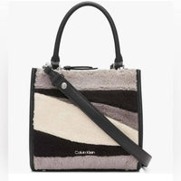 CALVIN KLEIN Women's Shoulder Bag in black and cream - women's bag