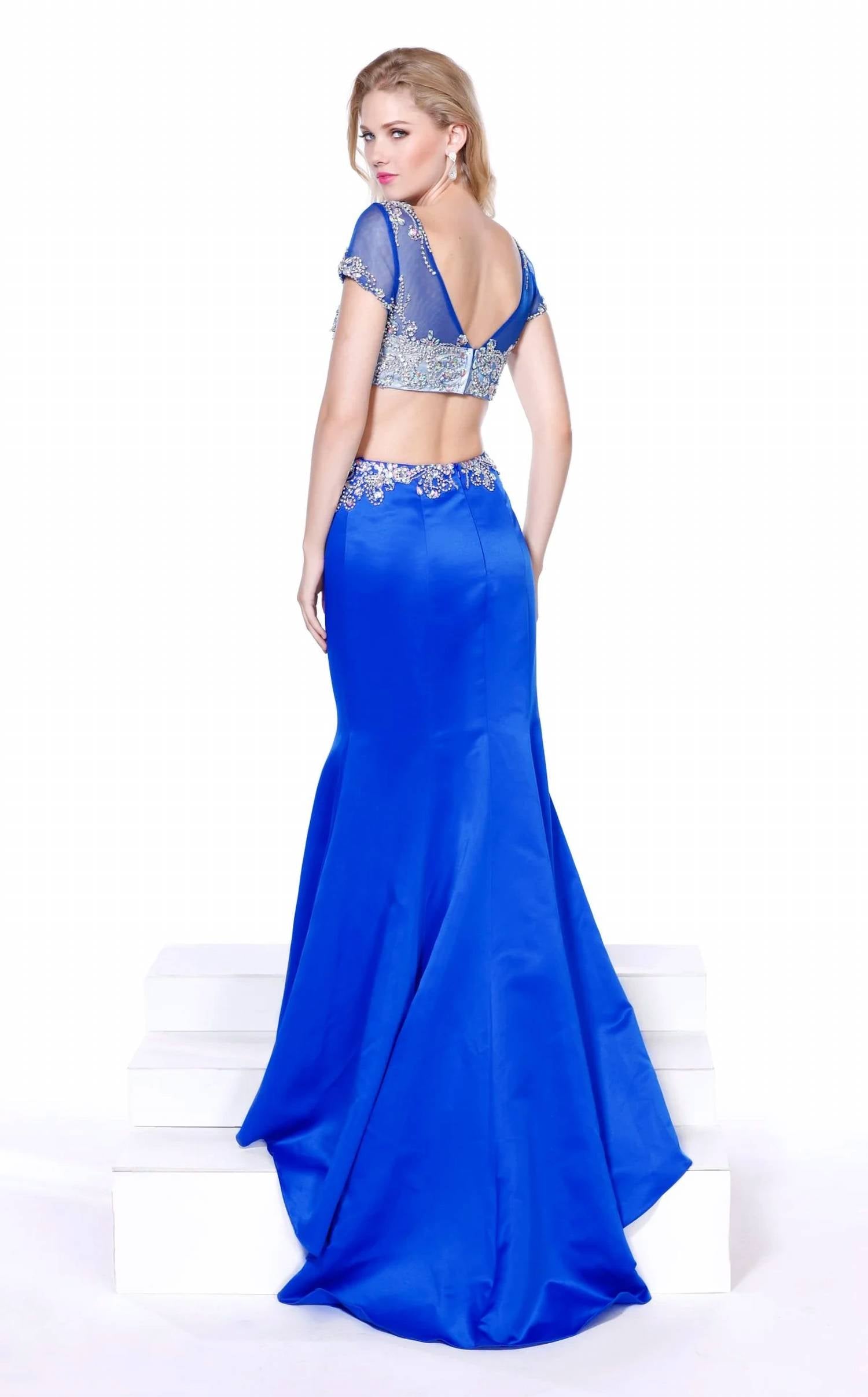 Nox Anabel - 2 Piece Fit And Flare Rhinestones Dress
