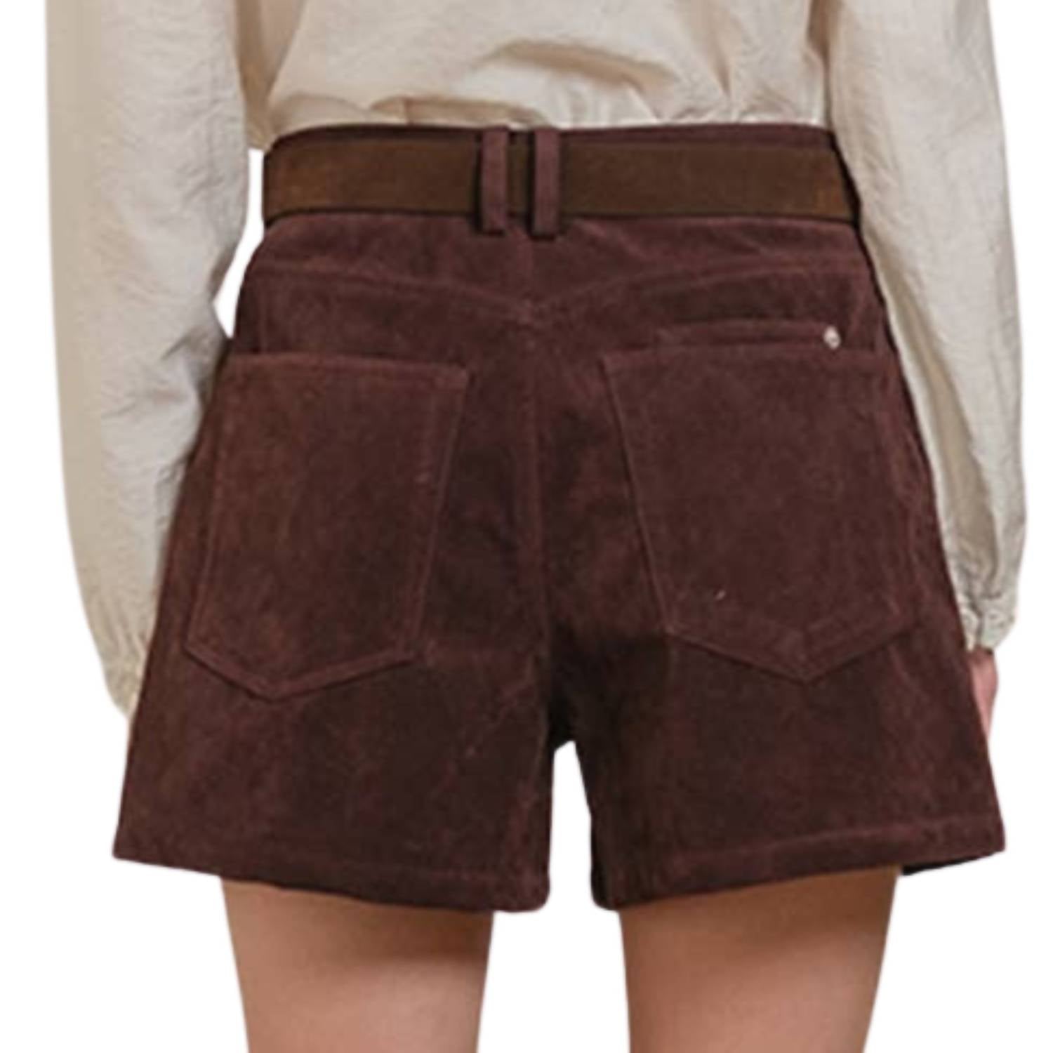 Raisonnel - Suede High-Rise Shorts