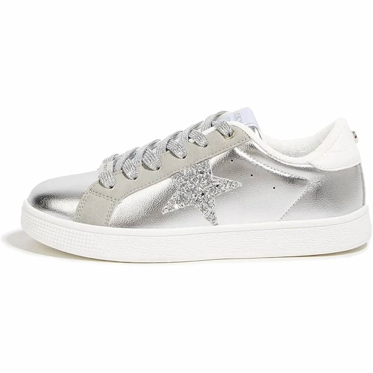 Lucky Step - Women's Fashion Star Lace Up Low Top Sneakers