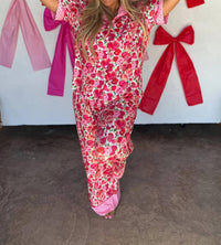 Paige The 2-piece Pajama Set in red - women's sleepwear - alternate view
