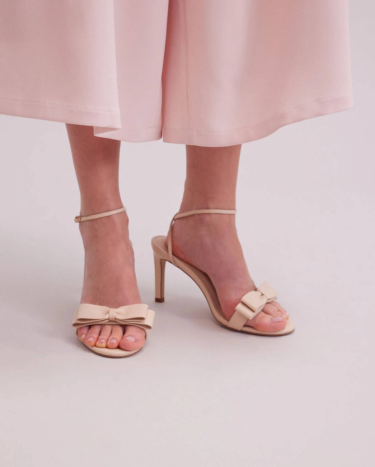 Anne Fontaine Women's Maria Heels in almond milk - women's heels - detail view