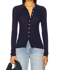 PISTOLA Korey Top in navy - women's long sleeve top