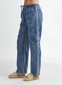 Red Haute - Denim Cargo Pant
