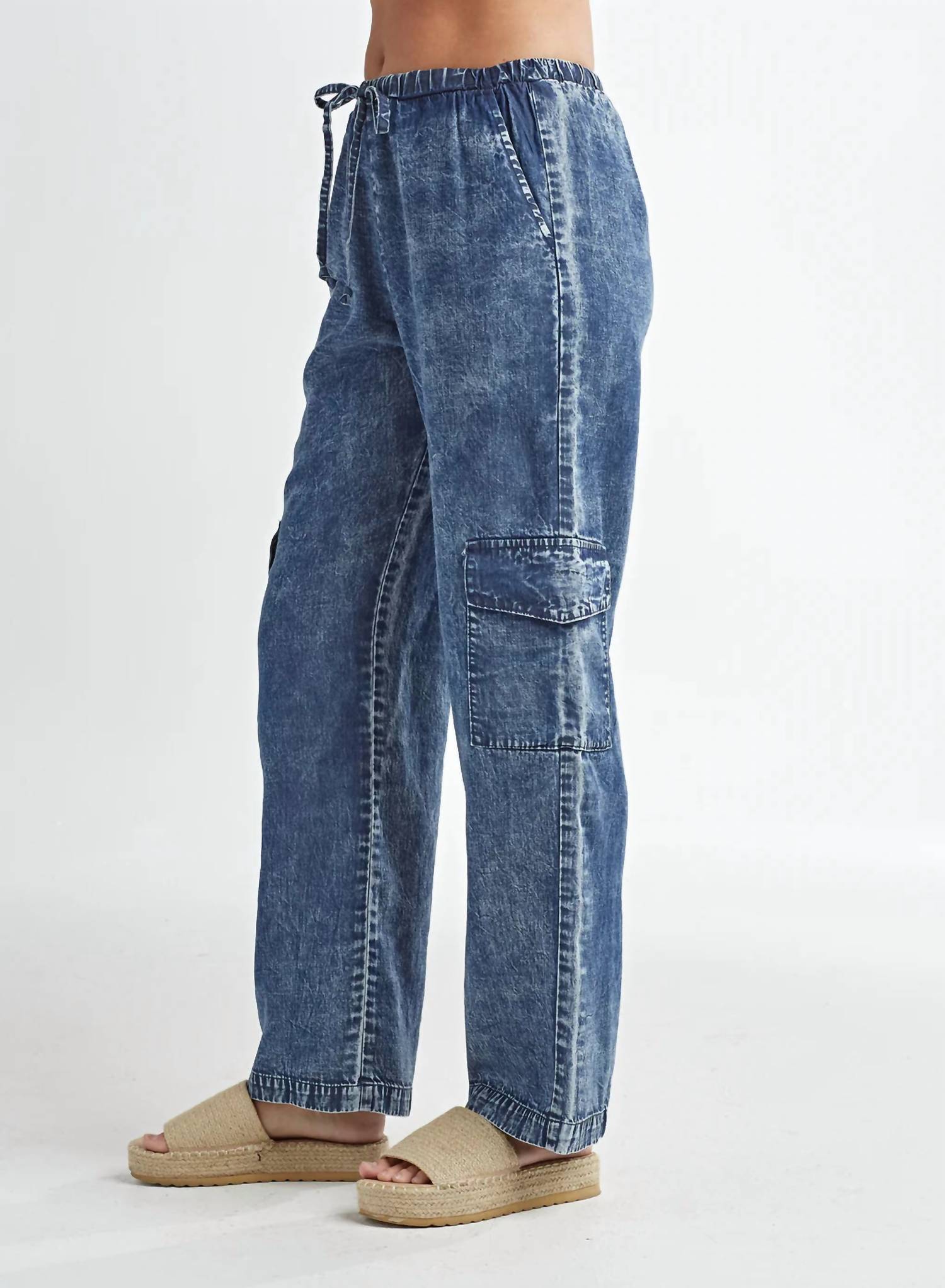 Red Haute - Denim Cargo Pant
