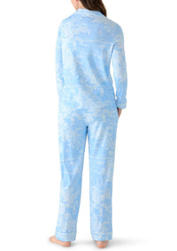 vineyard vines Pima Cotton Long Sleeve Sleep Set in viney toile - women's intimate - detail view