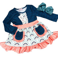 Pete + Lucy - Girls Boho Rainbow Dress
