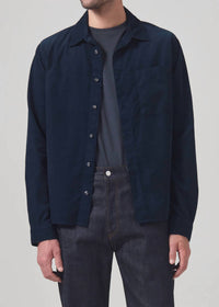 Citizens of Humanity Rework Button Down Shirt in navy - men's shirt