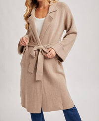 BluIvy EFFORTLESS TRENCH COAT in latte - women's jacket - detail view