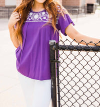 Layerz Clothing - Embroidered Fiesta Top