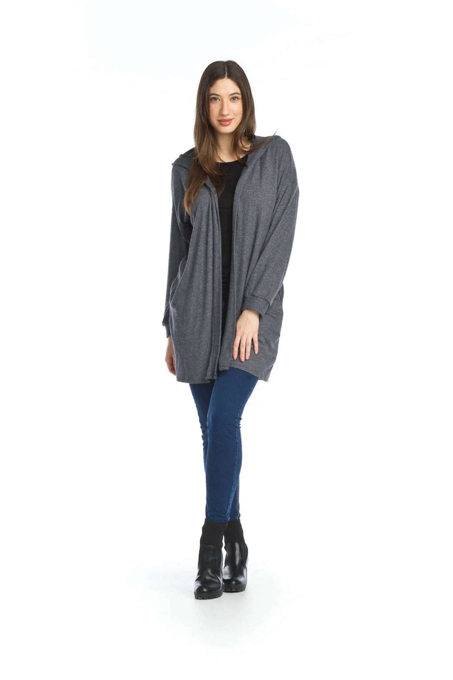 Papillon - Heathered Soft Hooded Cardigan