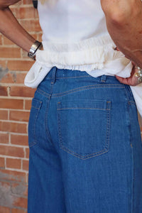 Tribal - Audrey Pleated Crop Wide Jeans