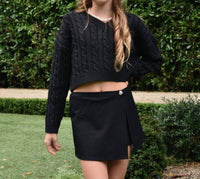 THEME Girl's Dani Heart Skort in black - kids' item - alternate view