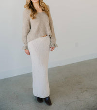 Scandal Italy - Teddy Knitted Maxi Skirt