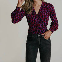 LAROQUE Avery Top in paint stroke - women's blouse