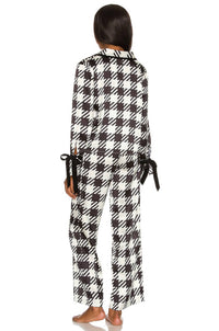 Beach Riot Lee Ann & Brook Set in houndstooth - women's sleepwear - detail view