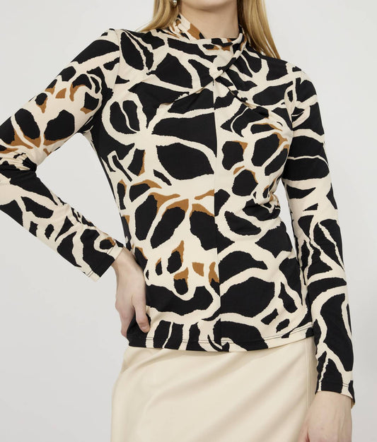 Frank Lyman - Animal-print Pullover Blouse