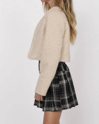 Sage The Label - Cropped Collarless Jacket