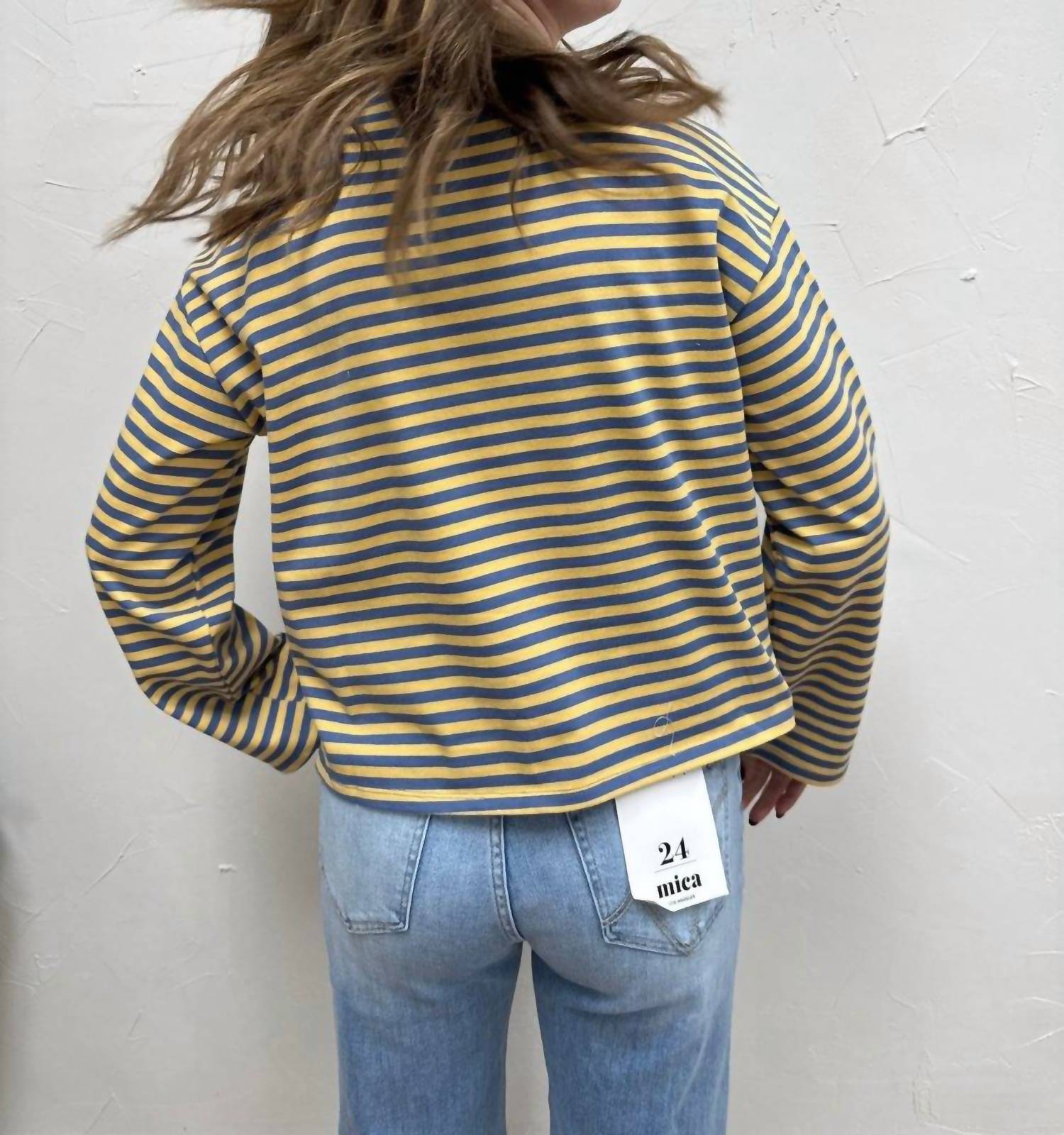 MOD REF The Jessie Top in blue yellow - women's long sleeve top - view 4