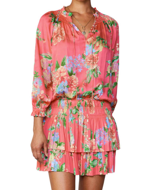 Current Air - AURELIE PLEATED FLORAL MINI DRESS