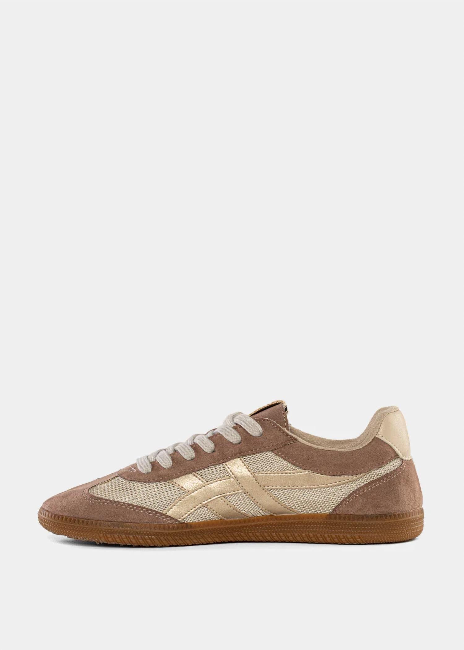 SHU SHOP Women's Sasha Suede Sneaker in taupe - women's sneaker - detail view